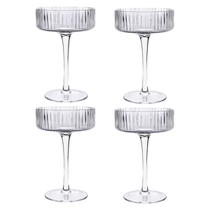 Ribbed Clear Coupes (set of 4)