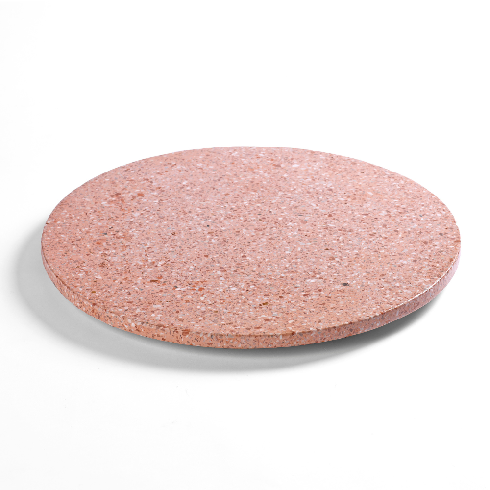 Round Pink Terrazzo Tray