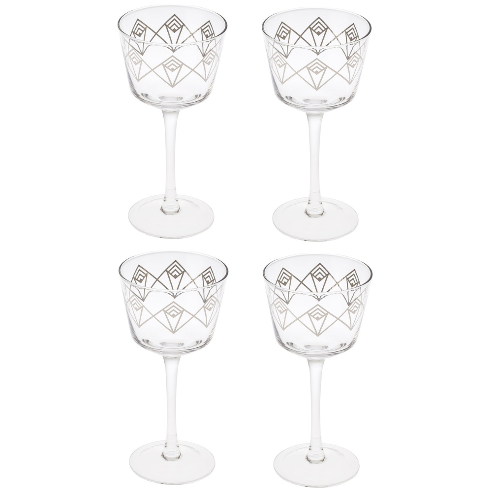 Silver Dream Deco Coupe Glass set of 4