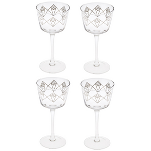 Silver Dream Deco Coupe Glass set of 4