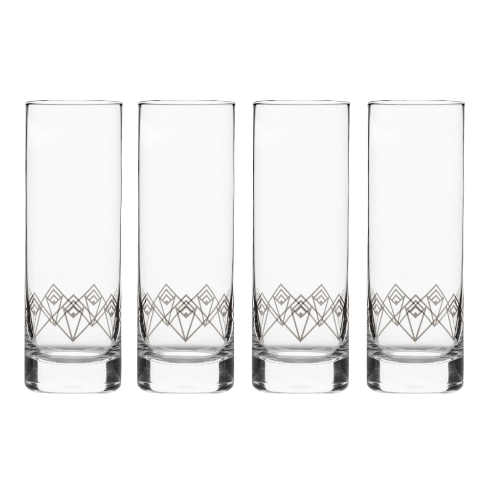 Silver Dream Deco Highball set of 4