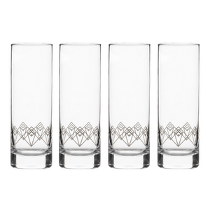 Silver Dream Deco Highball set of 4