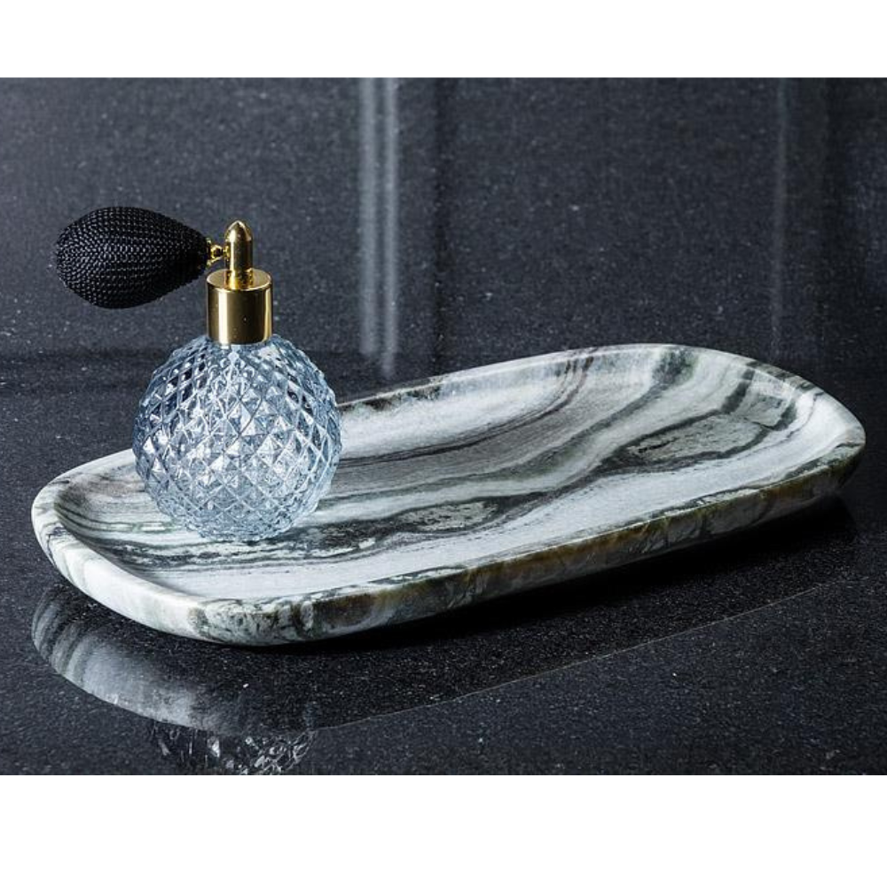 Small Oblong Marble Tray (Black)