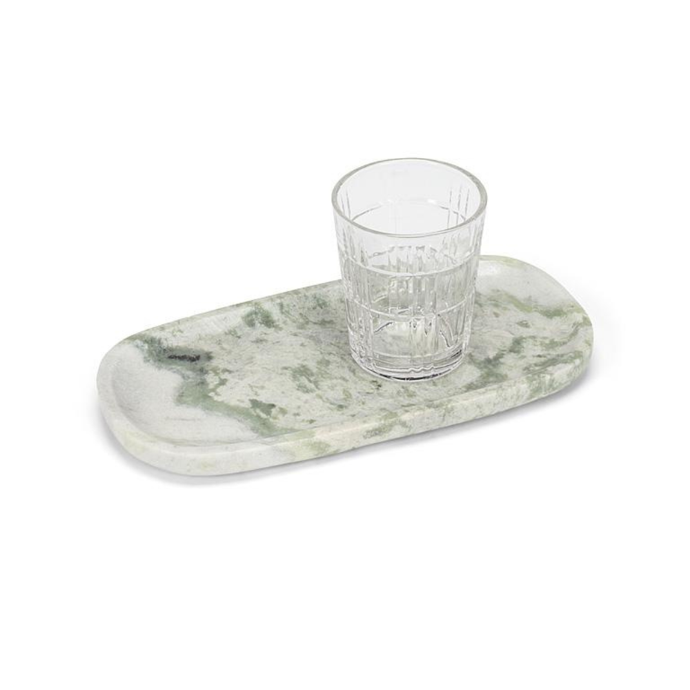 Small Oblong Marble Tray (Green)