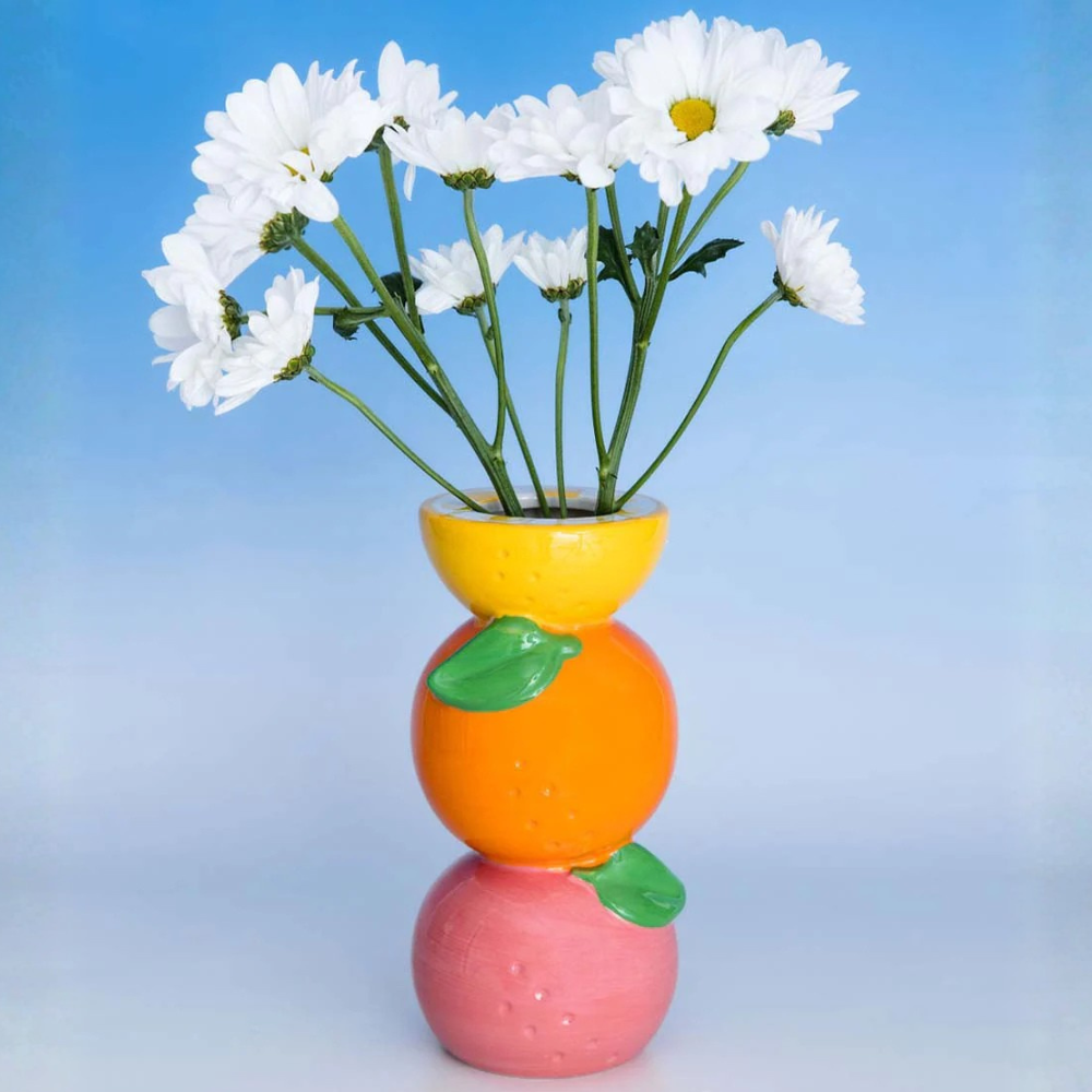 Stacked Citrus Vase