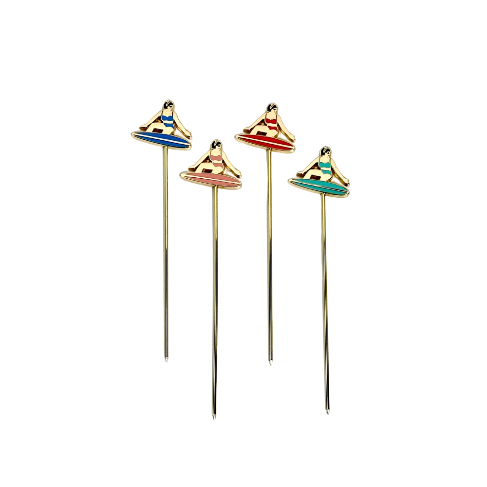 Pin Set Cocktail Surfer Cocktail Pins (set of 4) | Cocktail Emporium