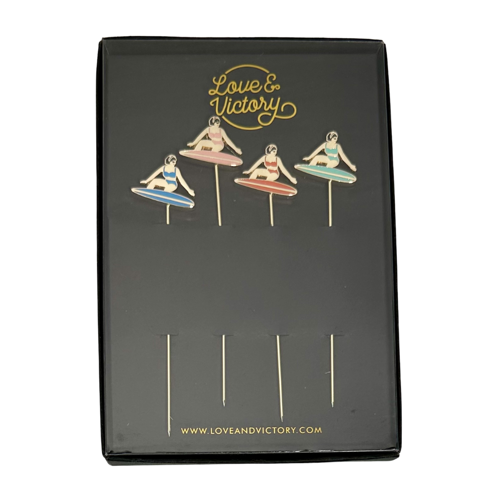 Pin Set Cocktail Surfer Cocktail Pins (set of 4) | Cocktail Emporium
