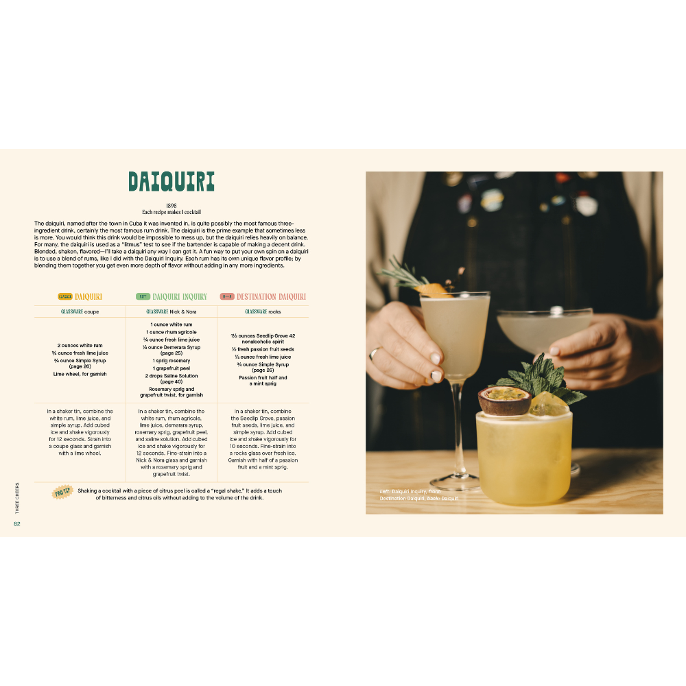 Three Cheers: Cocktails Three Ways: Classics, Riffs, and Zero-Proof Sips