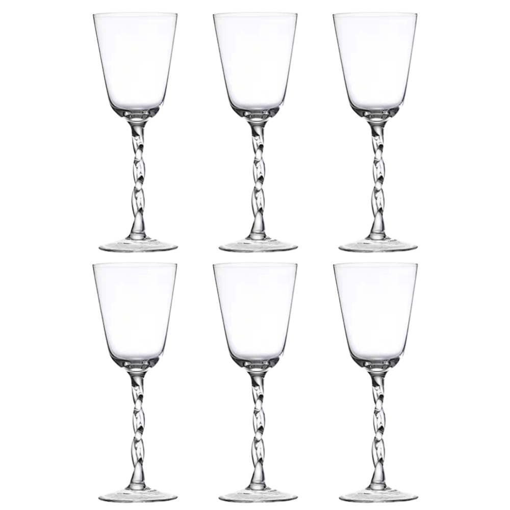 Twisted Stem Nick & Nora Set of 6