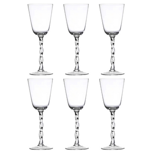 Twisted Stem Nick & Nora Set of 6
