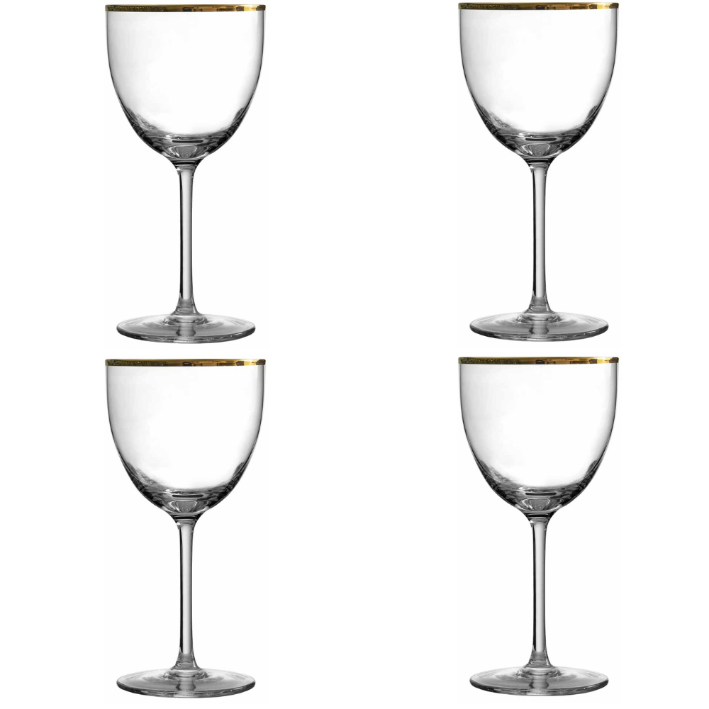 Urban Bar Gold Rim Nick & Nora Glass (set of 4)