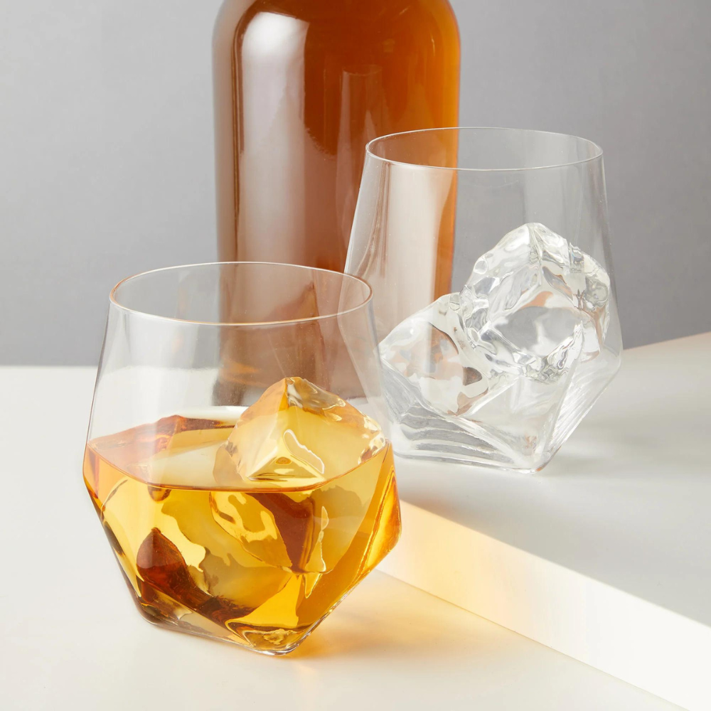 Viski Faceted Crystal Tumblers (set of 2) lifestyle