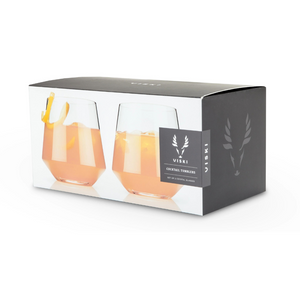 Viski Raye Crystal Tumblers (set of 2) packaging