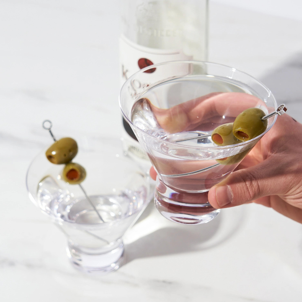 Viski Raye Stemless Martini Glasses (set of 2)