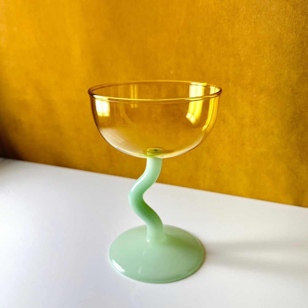 Wavy Stem Coupe (Sage & Amber)