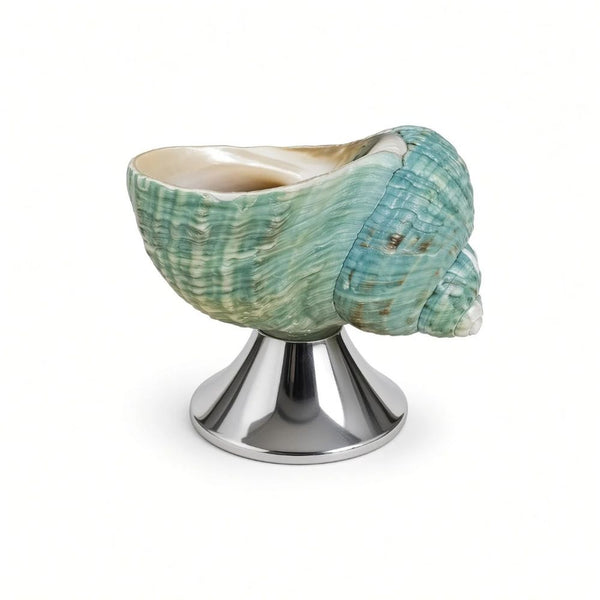 Short Jade Steel-Stem Cocktail Shell