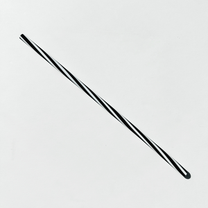 Twisted Glass Straw (Black & White)