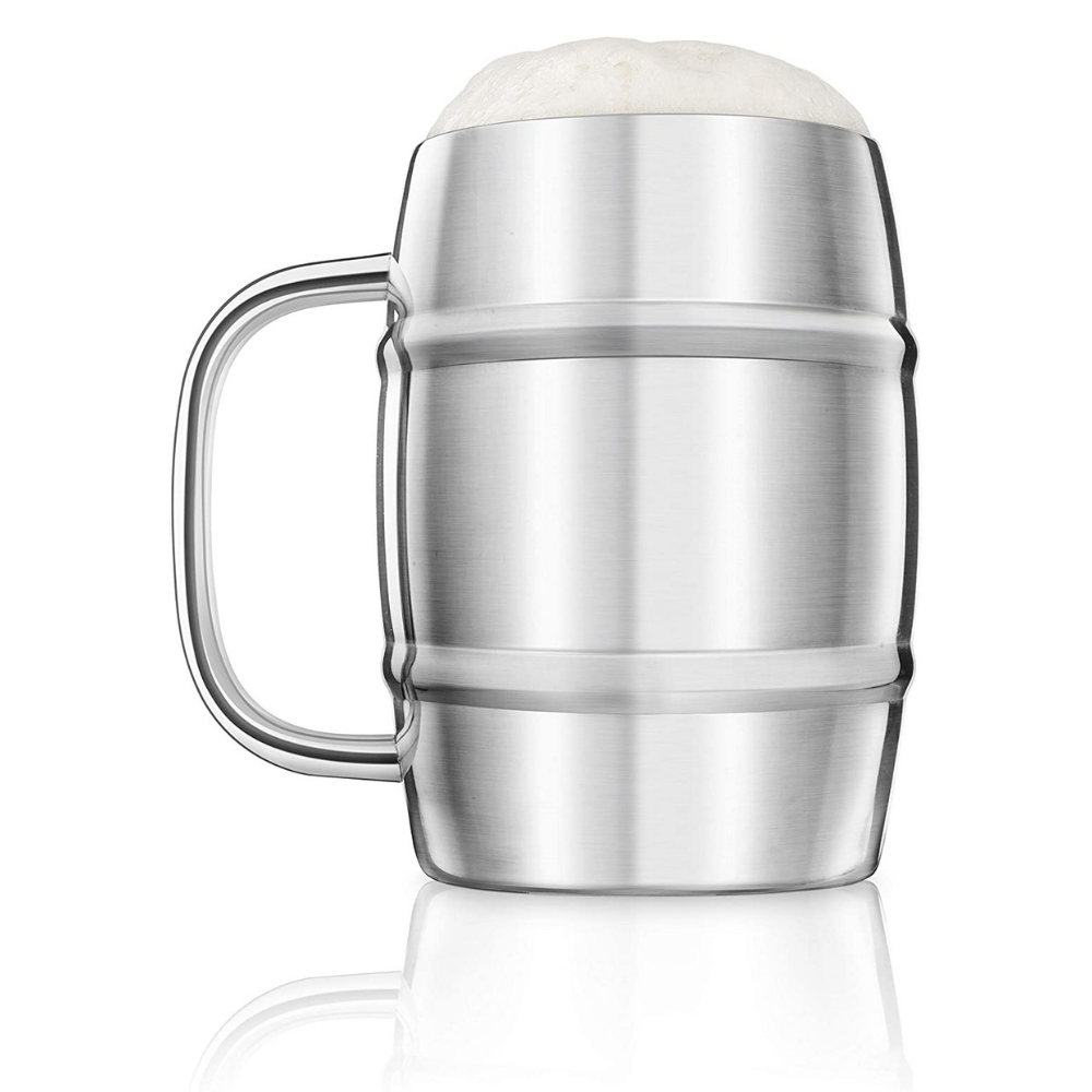 Final Touch Double-Wall Beer Keg Mug
