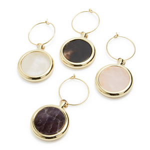 Agate Wine Charms (set of 4)