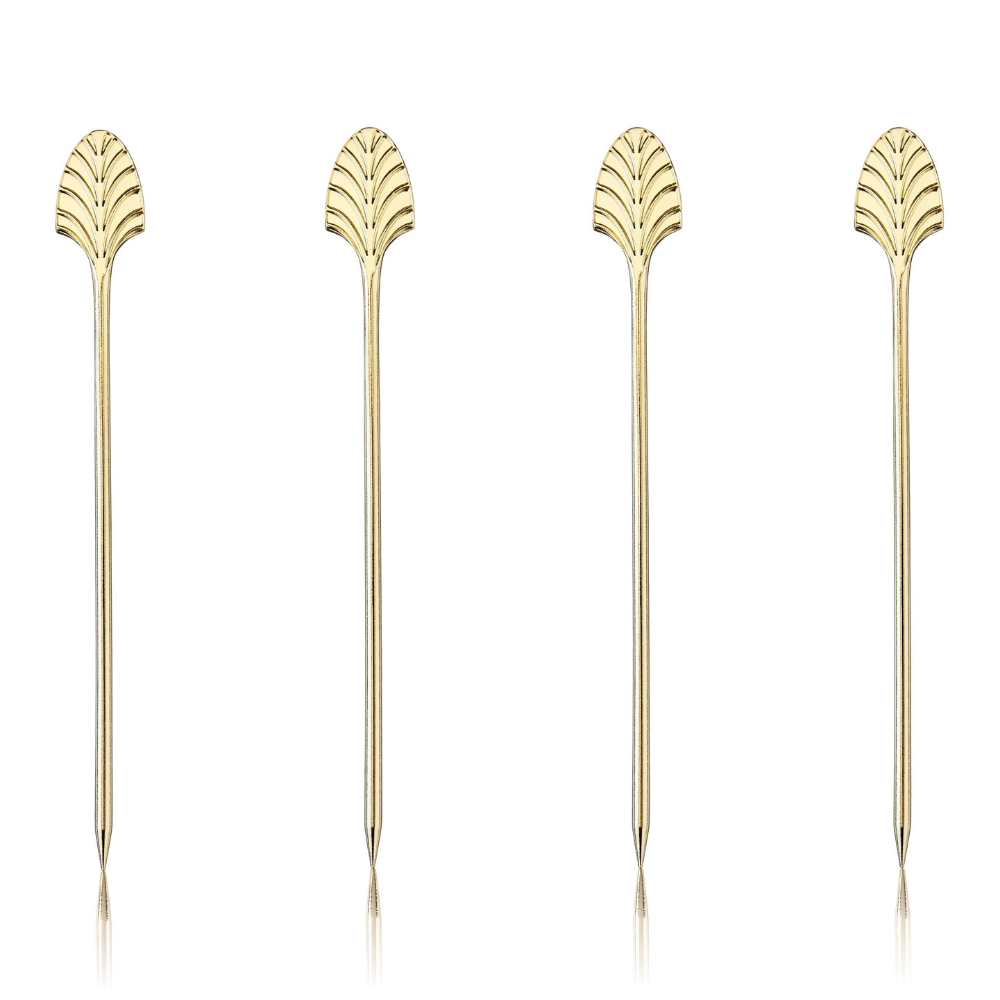 Gold Art Deco Cocktail Pins (set of 4)