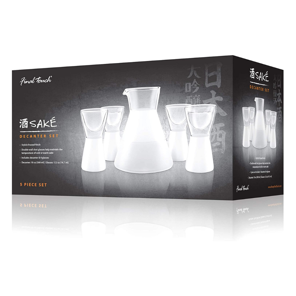 Frosted Sake Decanter & Glasses