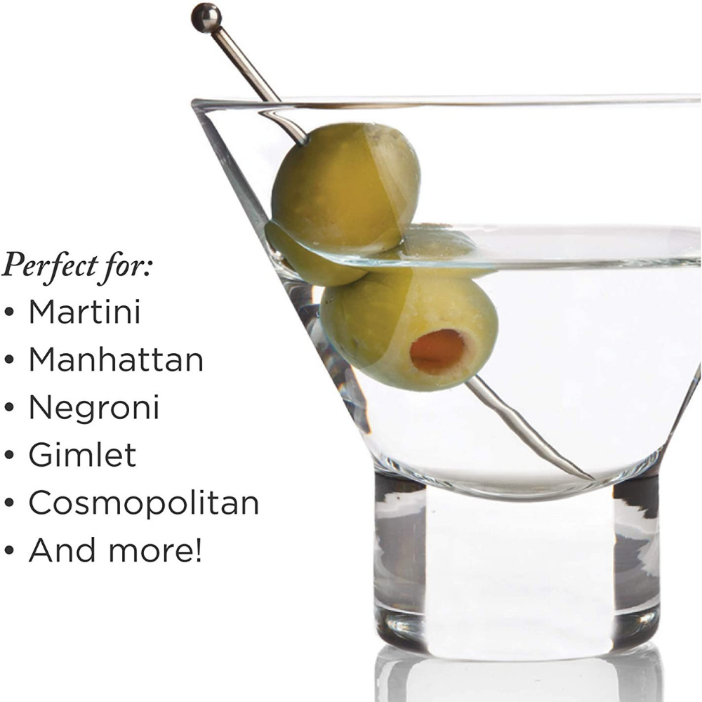 Viski Raye Stemless Martini Glasses (set of 2)