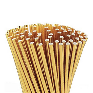 Kikkerland Gold Paper Straws