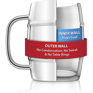 Final Touch Double-Wall Beer Keg Mug