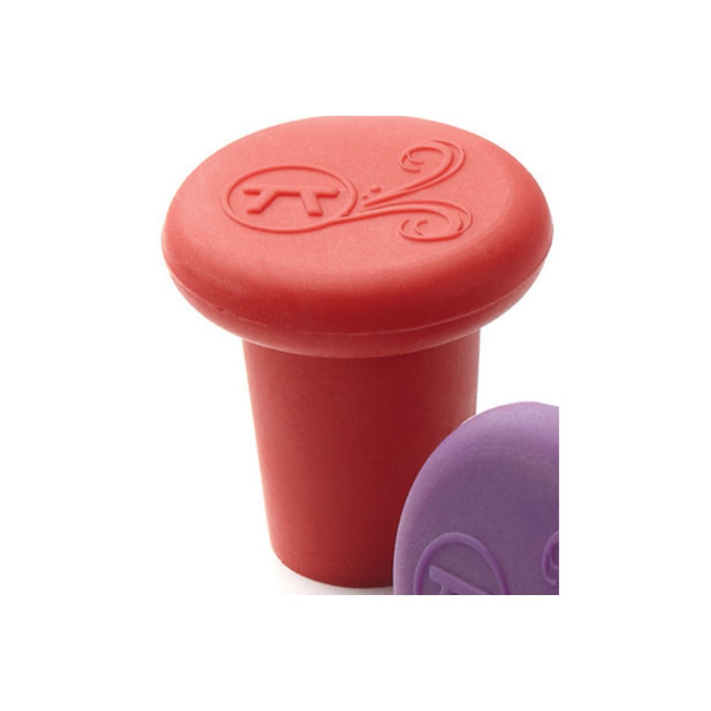 Silicone Wine Stoppers (red)
