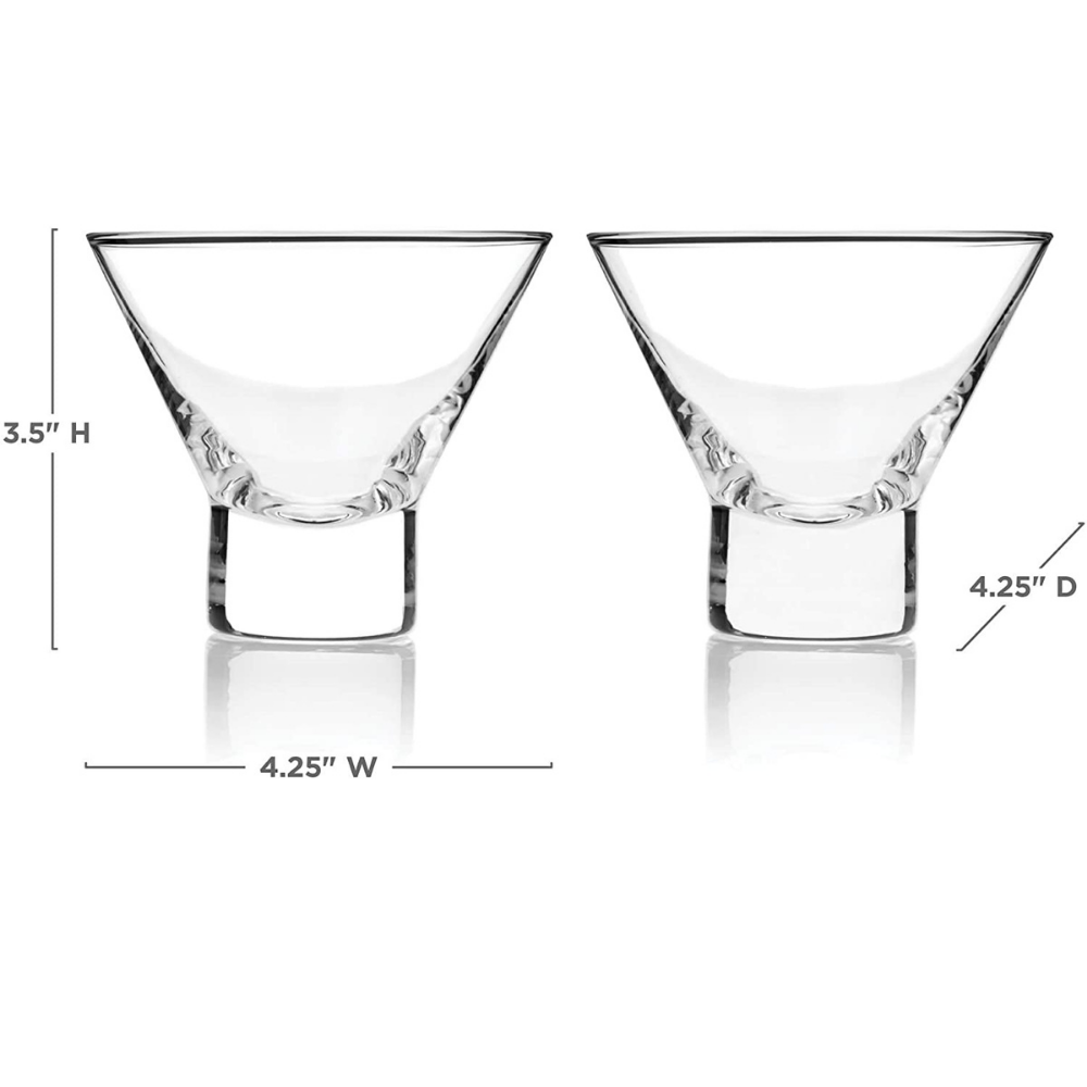 Viski Raye Stemless Martini Glasses (set of 2)