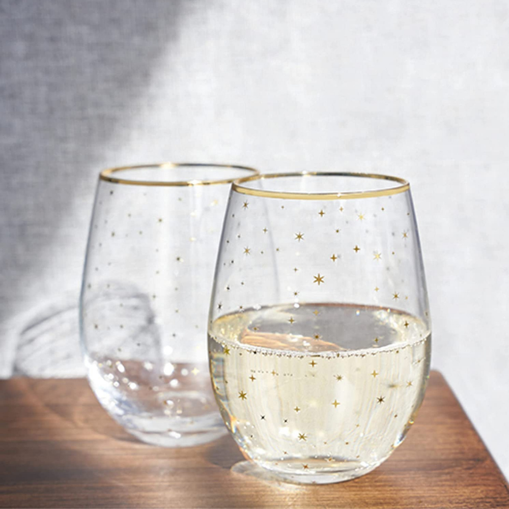 Starlight Stemless Wine Glasses (set of 2)