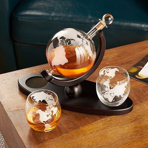 Viski Globe Decanter & Whiskey Tumbler Set