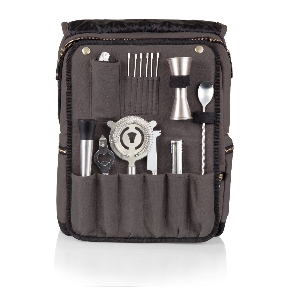 Bar Backpack Portable Cocktail Set - inner flap view