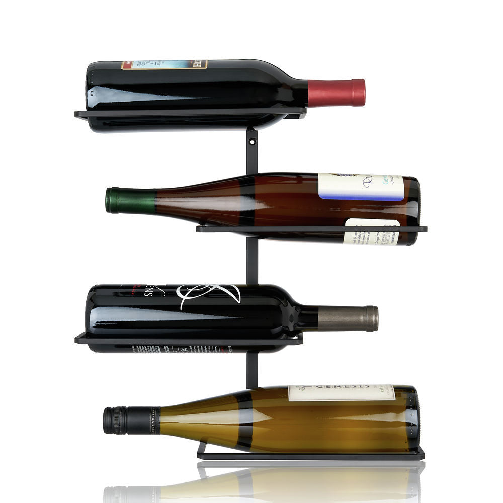 Four Bottle Wall-Mounted Wine Rack