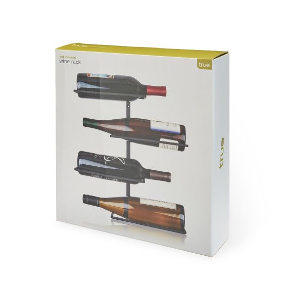 Four Bottle Wall-Mounted Wine Rack