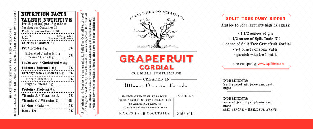 Split Tree Grapefruit Cordial