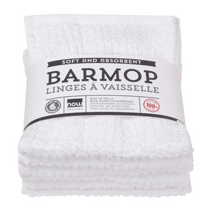Small White Bar Mop Towels (Set of 6)