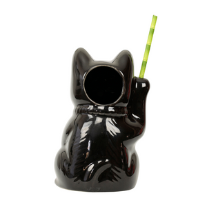 Black Neko Cat Tiki Mug