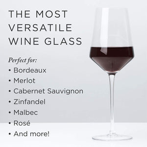 Viski Crystal Bordeaux Glasses (set of 2)