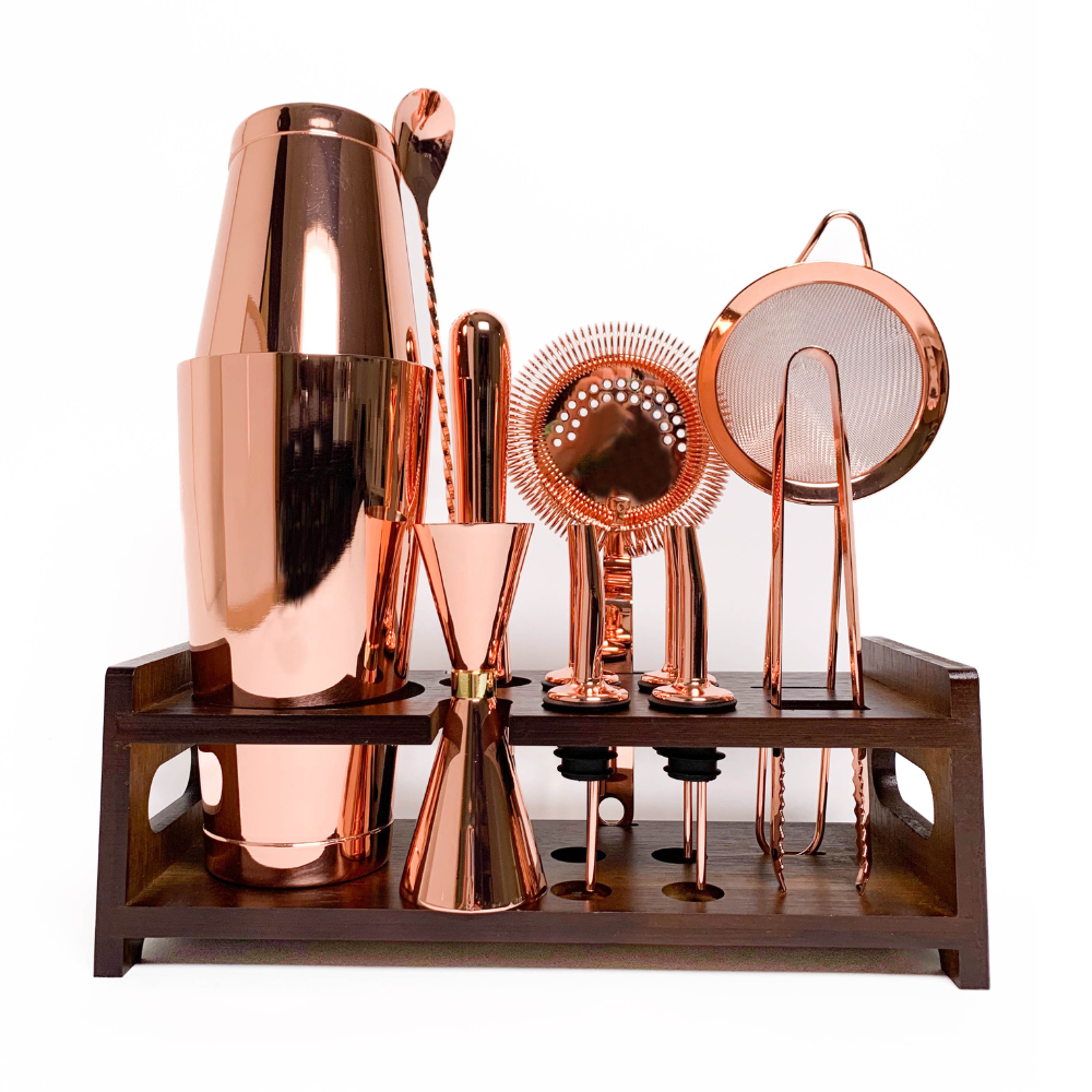 Copper Bar Tool Set with Stand (12 piece)