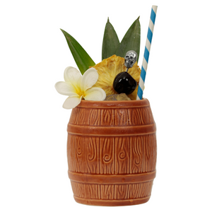 Ceramic Barrel Tiki Mug