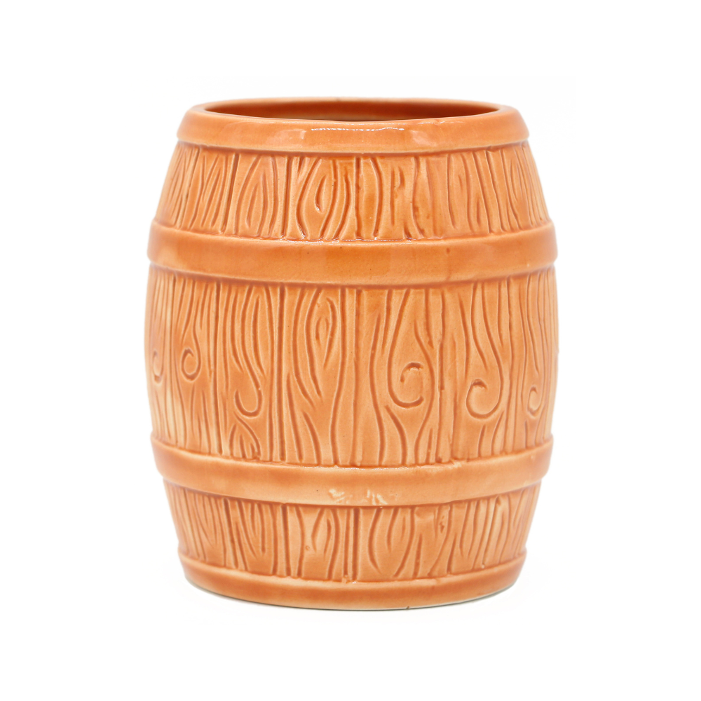 Ceramic Barrel Tiki Mug