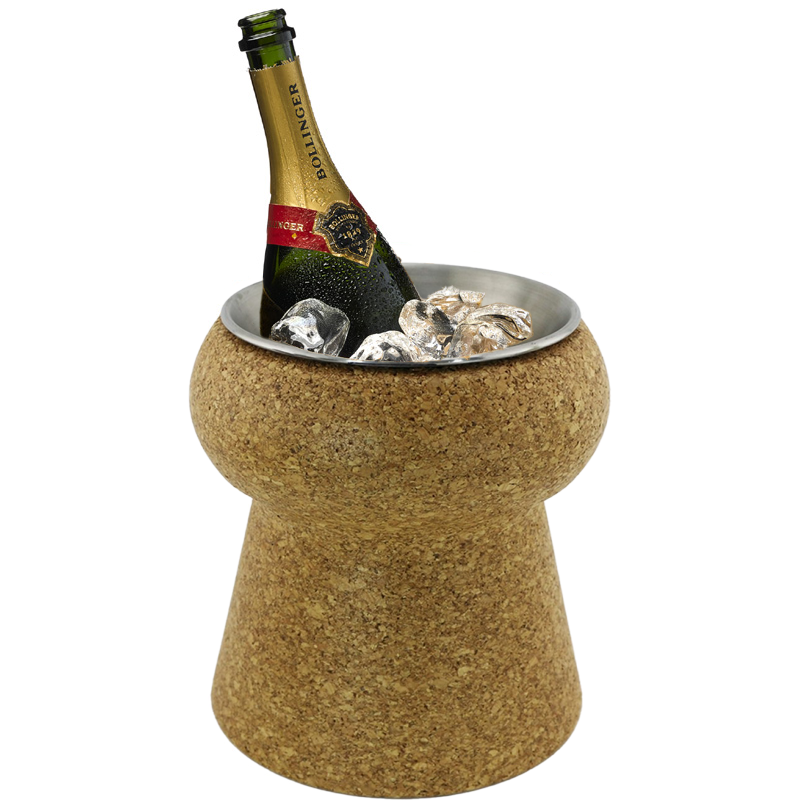 Cork Champagne Cooler with Metal Insert