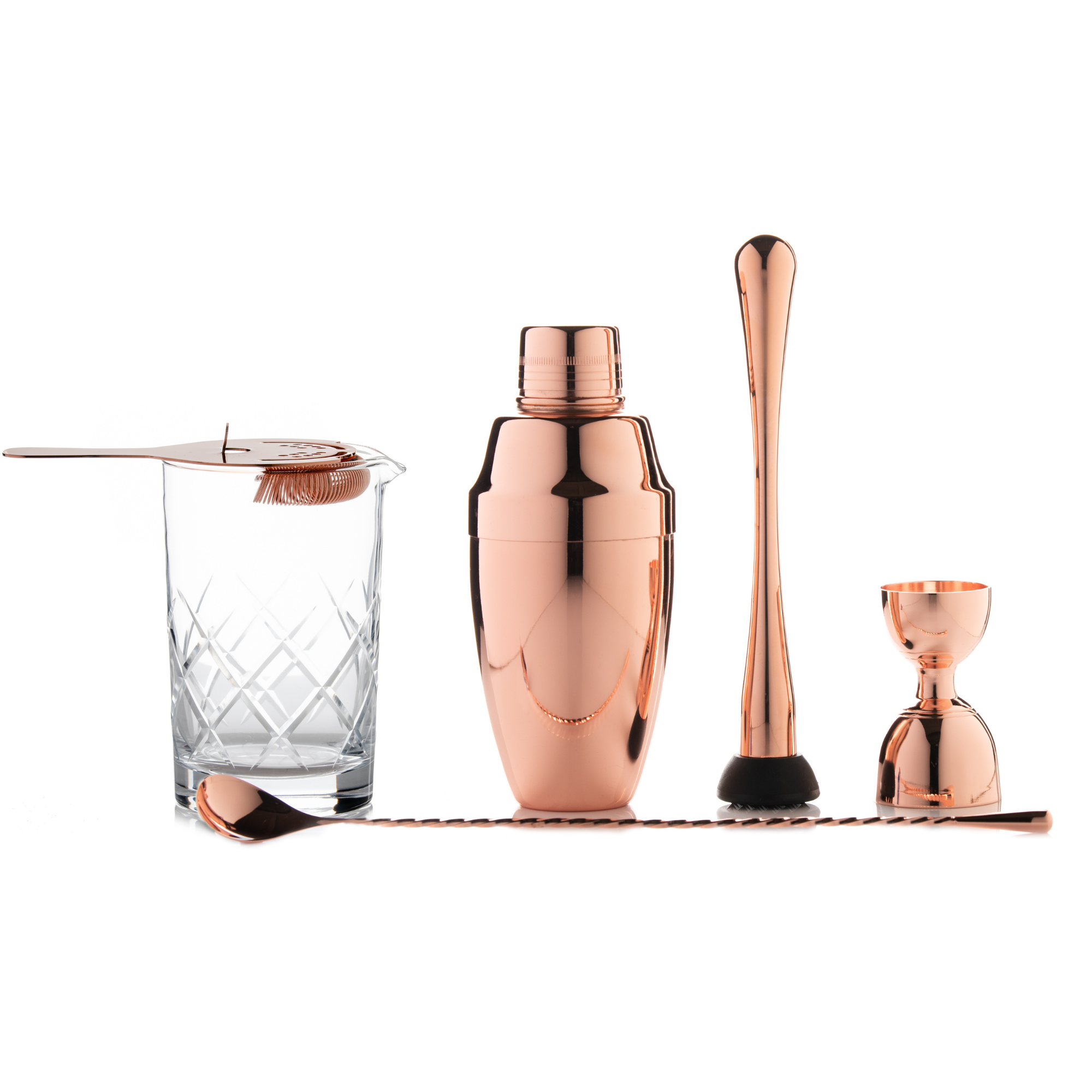 Deluxe Copper Bar Tools Set with Cobbler