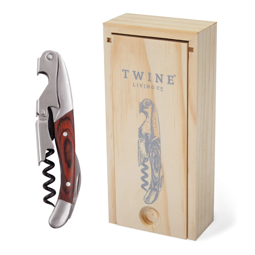 Double-Hinge Corkscrew in Wooden Gift Box