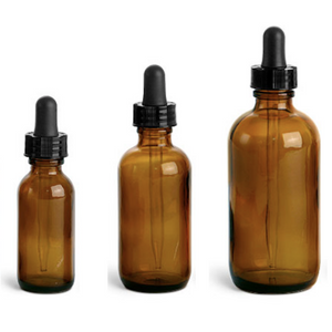 Dropper Bitters Bottle Amber (assorted sizes)
