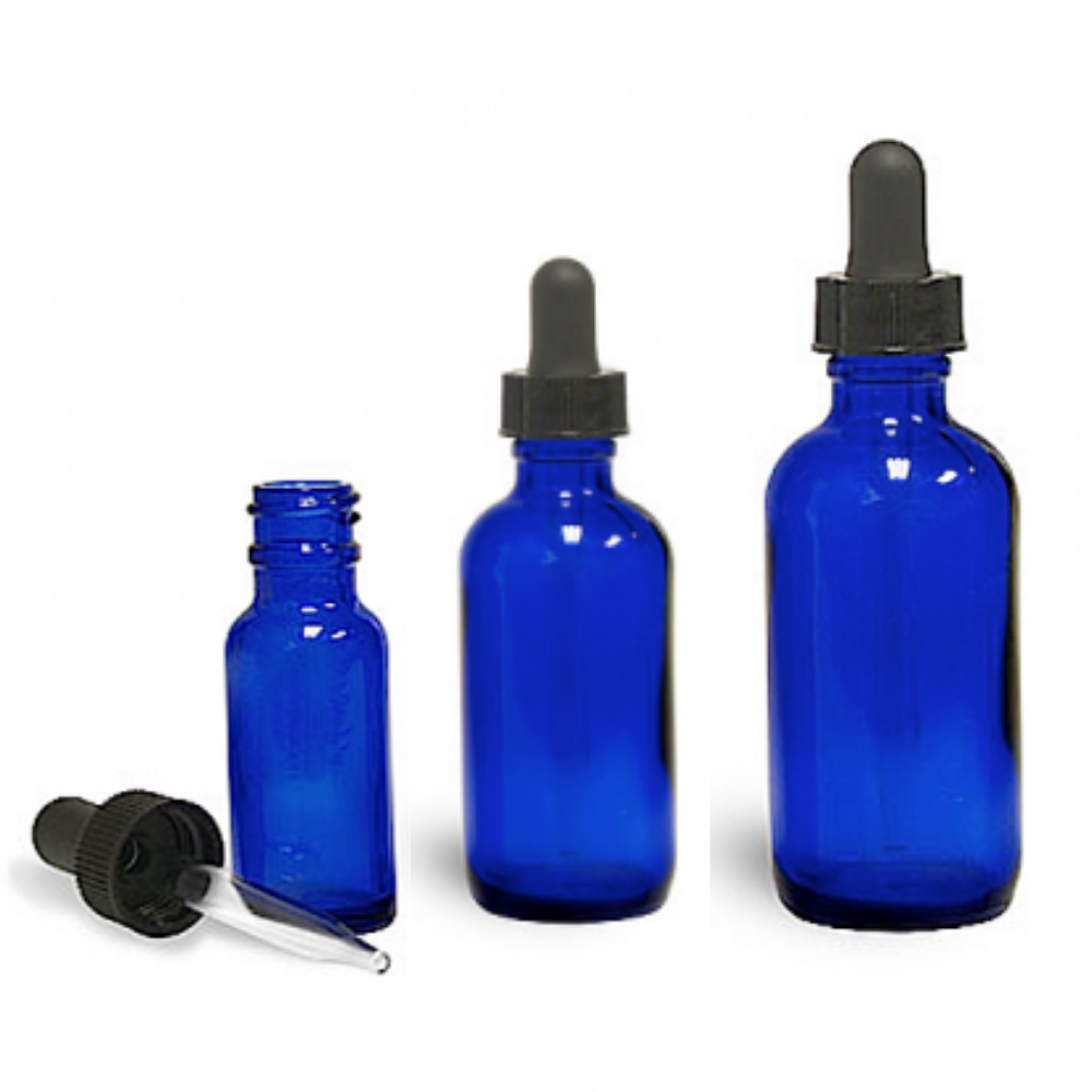 Dropper Bitters Bottle Blue (assorted sizes)