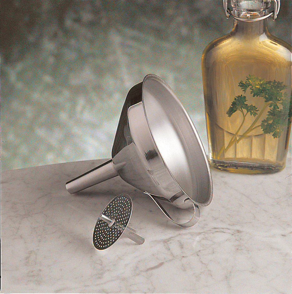 Stainless Steel Funnel with Strainer