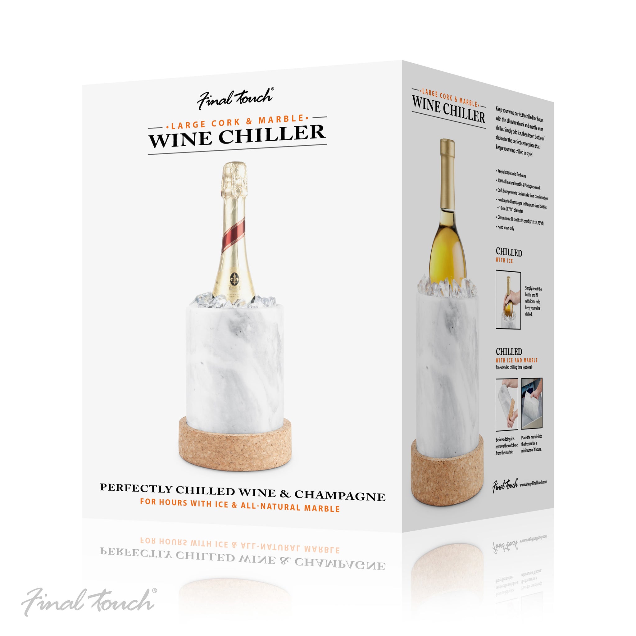 Large Marble & Cork Wine Chiller