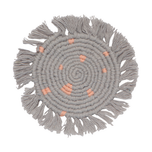 Grey Macrame Coasters (set of 4)